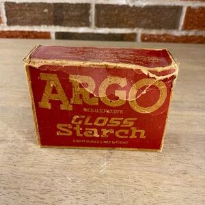 Vintage "ARGO GLOSS STARCH" LAUNDRY BOX‎ Cottage Core Laundry Room